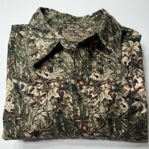 Camouflage Button-Up long sleeve Shirt outdoor  size large Men